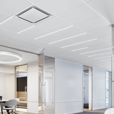 Plafond en fibre minérale carrée 2 x 4 carreaux de plafond avec matériau insonorisé