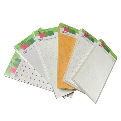Conception de plafond en étoile optique 60x60 Carreaux de plafond en fibres minérales en bois avec taille personnalisée