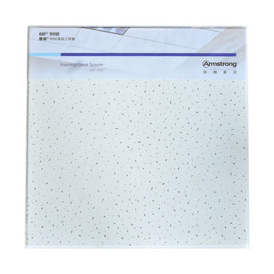 Surface revêtue de poudre Fireproof Plafond en fibres minérales fissurées pour salle blanche