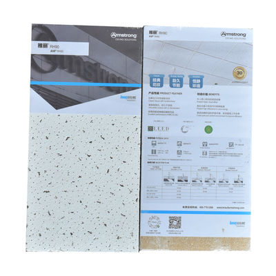 Carreaux de plafond minéraux revêtus de poudre et matériaux ignifuges 60x60