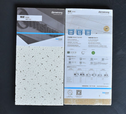 Taille personnalisée Armstrong Acoustique Suspendu Plafond en fibres minérales